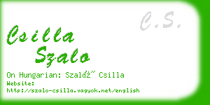 csilla szalo business card